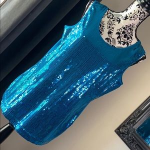 Shimmery blue blouse